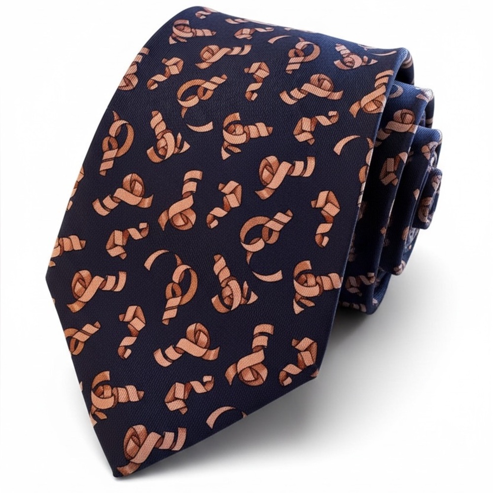 Gucci Navy Silk Necktie Ribbon Equestrian Nautical Motif Made in Italy 3.75 x60”